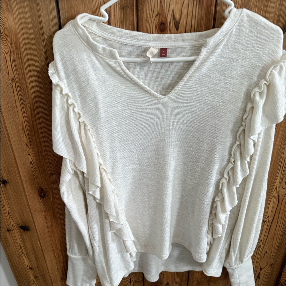 Anthropologie Pilcro Ruffle Top